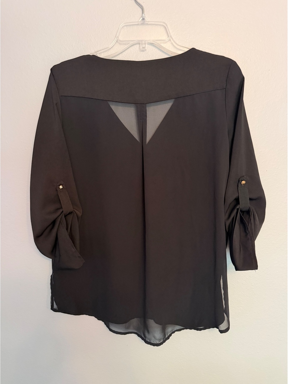 Umgee Hi-Lo Semi Sheer Blouse Women’s Large - Picture 3 of 4